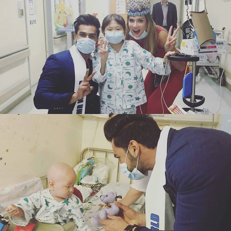 Miss World & Mr World spent some time at Seoul National University Hospital