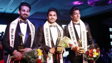 Rubaru Mister India 2016 titlholders. (From left to right) Anurag Fageriya, Mudit Malhotra and Prateek Baid.