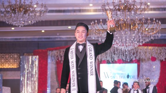 Mr Philippines, Carlo Pasion creates history by winning the inaugural edition of Mister Model Worldwide contest held in India. Picture courtesy: Thai Runway / Sunya Yamaka