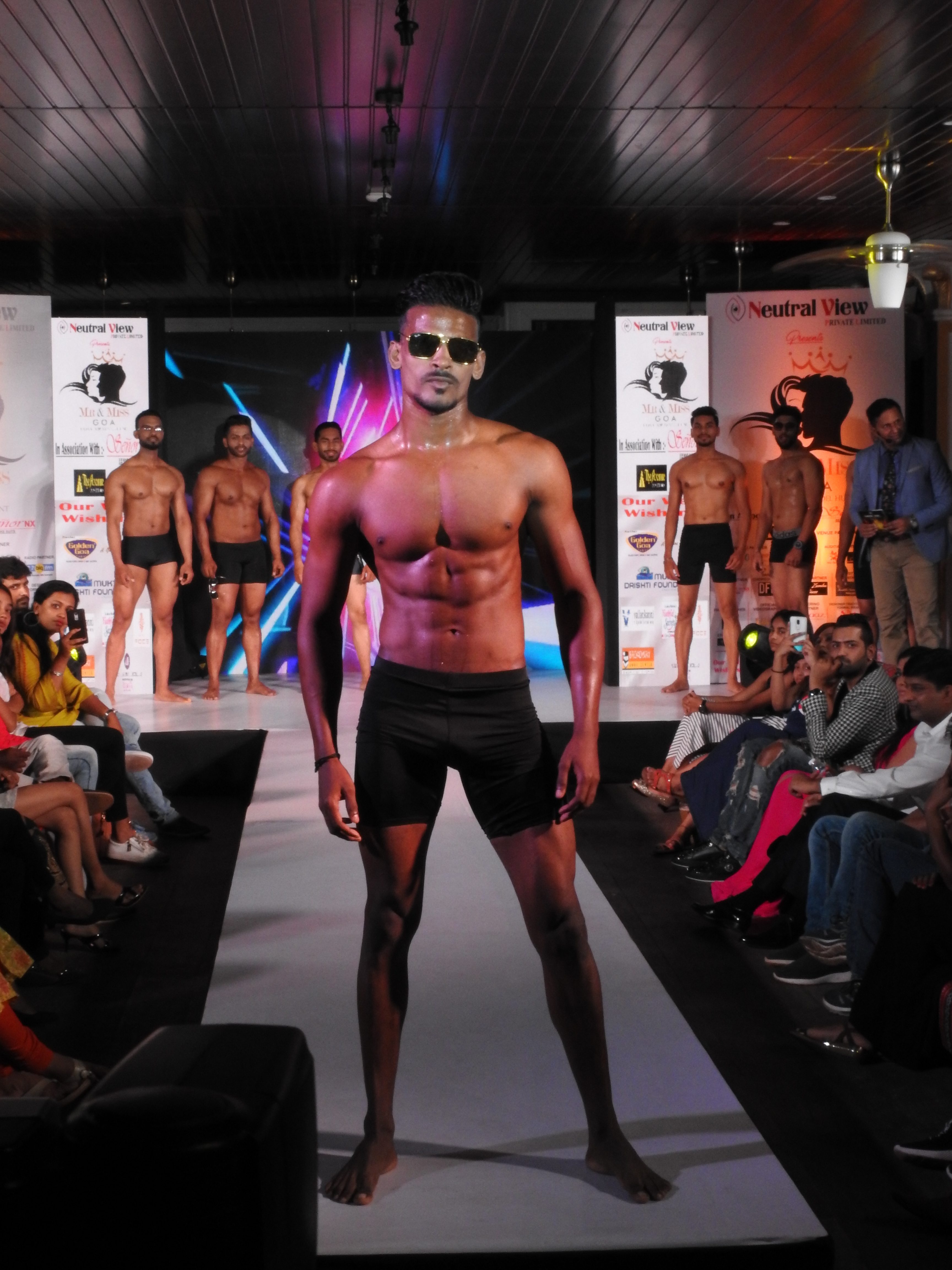 Rahul Rametri during the physique and fitness round of Mr Goa 2018 contest.