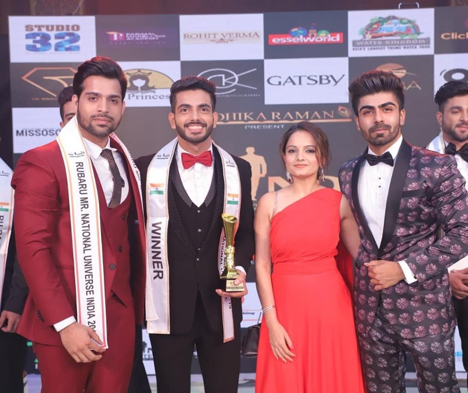 Sahil Arora’s winning moment at Rubaru Mr India 2019 pageant.